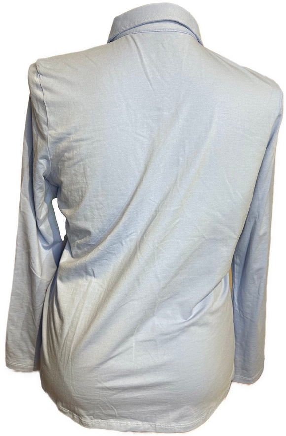 Renwick Periwinkle Long Sleeve Polo Size L