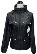Women's Nike Full-Zip Black Running Rain Jacket w/Hood Size L-1