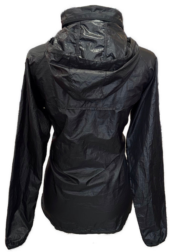Women's Nike Full-Zip Black Running Rain Jacket w/Hood Size L
