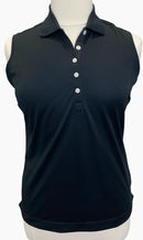 Nike Classic Black Sleeveless Polo Size L MSP$60-1