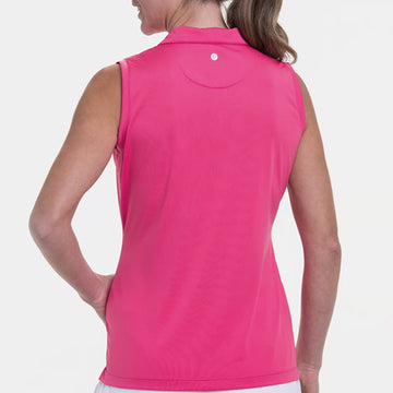 New EP NY Covertible Sleeveless Zip Mock Golf Polo - Fruit Punch MSP$64 - 0