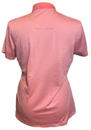 Lopez Women's Coral & White Dot Print Short Sleeve Golf Top Size XL-2