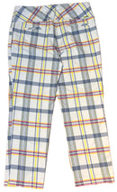 Swing Control Light Navy, Yellow & Pink Plaid Pants Size 16-2