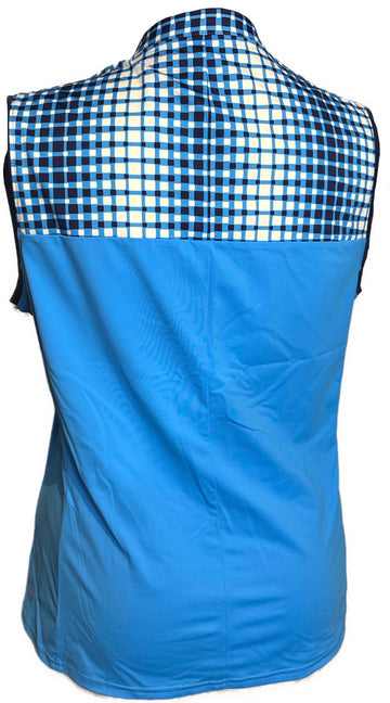 New Kinona Sandy Par Sleeveless Golf Top - Pacific Blue - 0