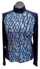 EP NY Women's Navy Patterned Pullover w/Logo Size L-1