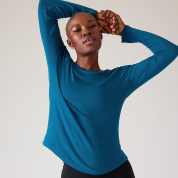 New Athleta W/ Ease Open Back Rib Top Size M MSP $59
