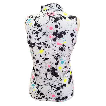 Sunday Swagger Splatter Sleeveless Golf Polo Size M - 0