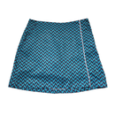 Lady Hagen Teal & Dark Navy Herringbone Print Golf Skort Size 6-1