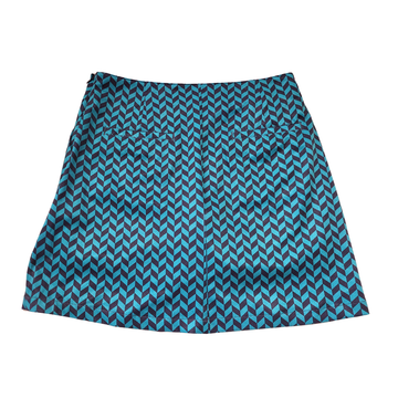 Lady Hagen Teal & Dark Navy Herringbone Print Golf Skort Size 6 - 0