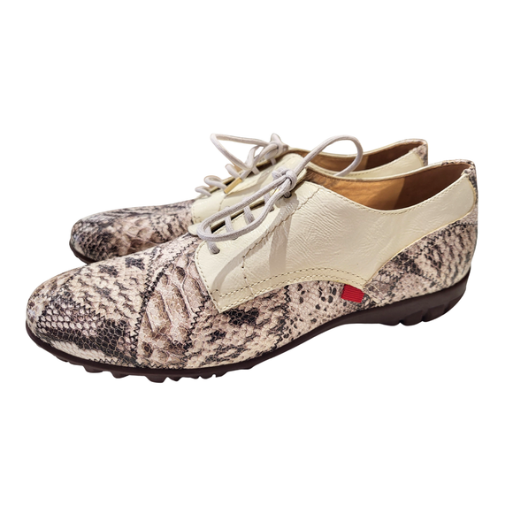 New Marc Joseph Snakeskin Pacific Golf Shoes - Cream Size 7.5 MSP$195