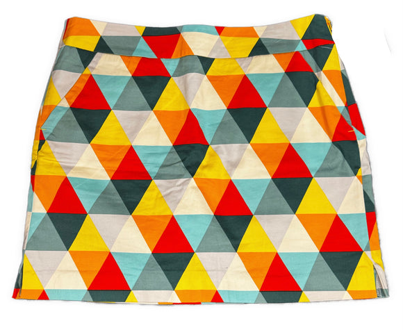 Loudmouth Women's Triangle Print Golf Skort Size 8