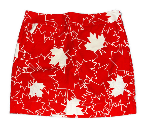 New Loudmouth Women's Oh Canada StretchTech Skort Size 6 MSP$128