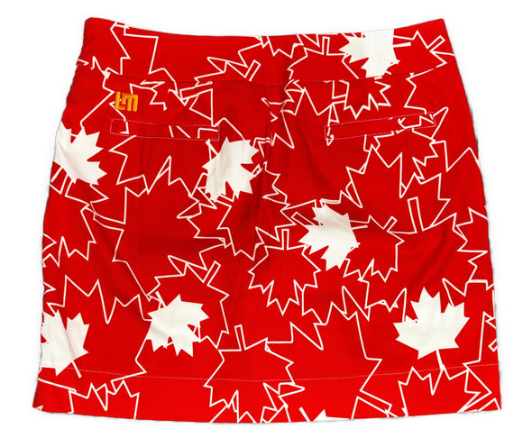 New Loudmouth Women's Oh Canada StretchTech Skort Size 6 MSP$128