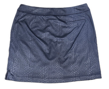 Greg Norman Women's Navy Metallic Snakeskin Skort Size M - 0