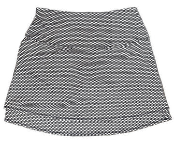 Lucky in Love Women's White & Navy Print Golf Skort Size L - 0