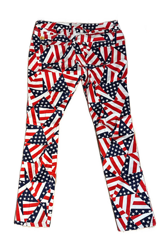 New Loudmouth Women's Flagadelic Golf Pants Size 10 MSP$98