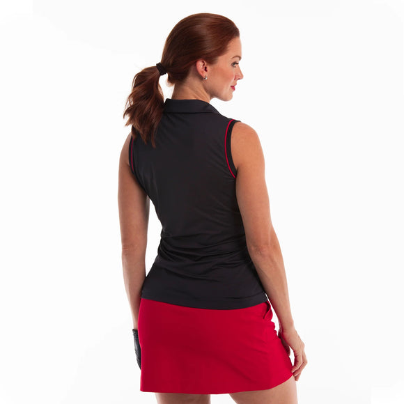 New EP NY Sleeveless Crossover Placket Golf Polo - Navy MSP$80