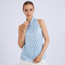 New Swannies Women's Sonora Racerback Golf Polo - Seafoam-1
