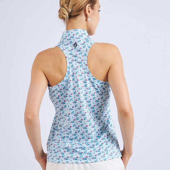New Swannies Women's Sonora Racerback Golf Polo - Seafoam