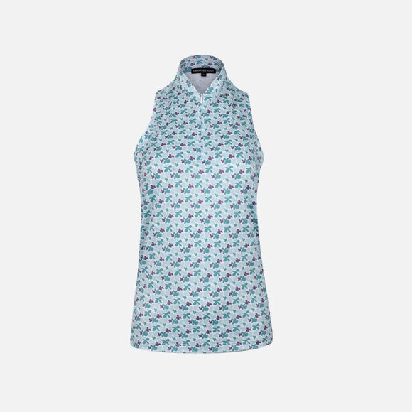 New Swannies Women's Sonora Racerback Golf Polo - Seafoam