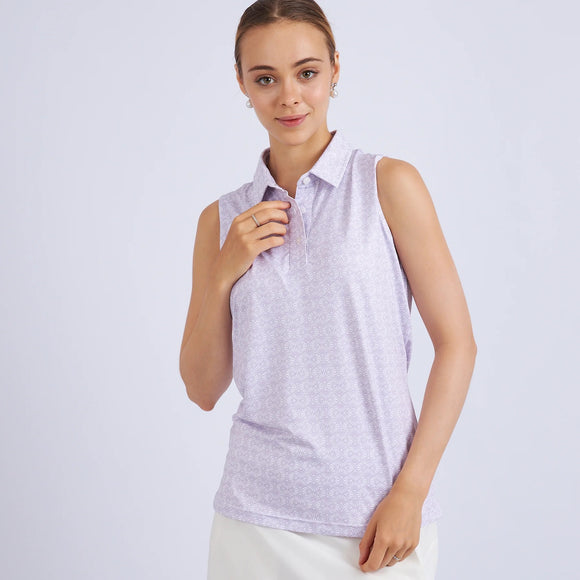 New Swannies Women's Lumina Sleeveless Golf Polo - Lilac