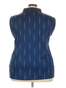 New Lopez Women's Navy Print Sleeveless Golf Polo Size 3X MSP$89-2