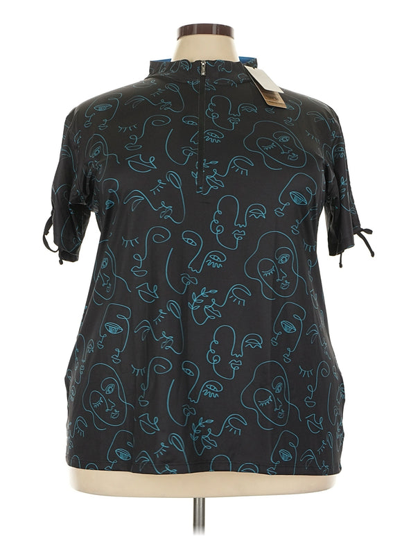 New Women's Lopez Picasso Short Sleeve Golf Polo Size 3X MSP$89