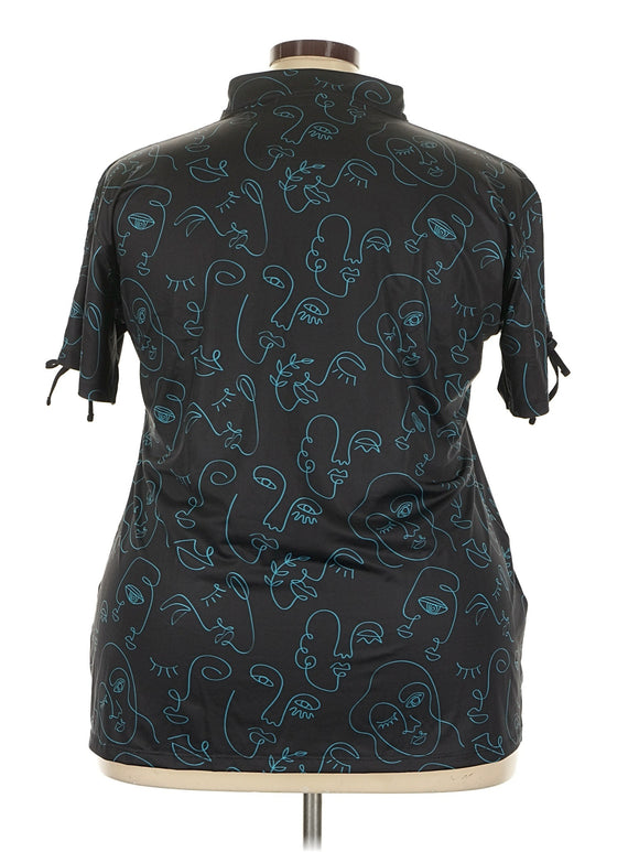 New Women's Lopez Picasso Short Sleeve Golf Polo Size 3X MSP$89