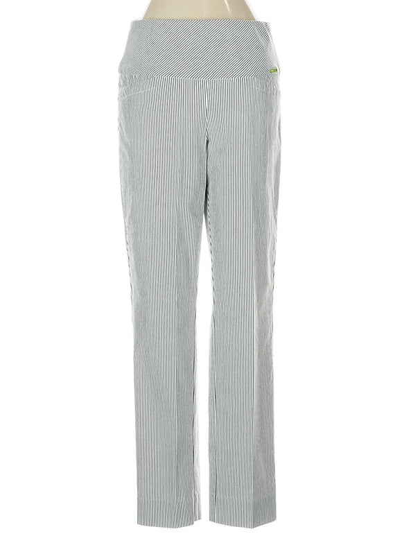 Swing Control Women's White & Black Striped Ankle Golf Pants Size 2