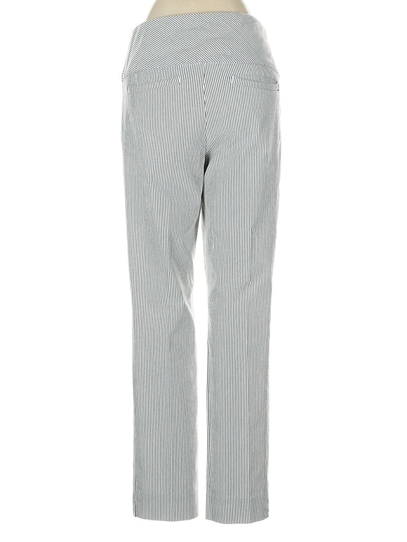 Swing Control Women's White & Black Striped Ankle Golf Pants Size 2