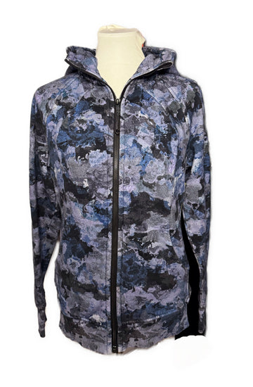 Lululemon Women's Purple Patterned Full Zip Scuba Hoodie Size 10 MSP$128