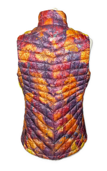 The North Face Women's Orange & Magenta Print Puffer Vest Size M MSP$160 - 0