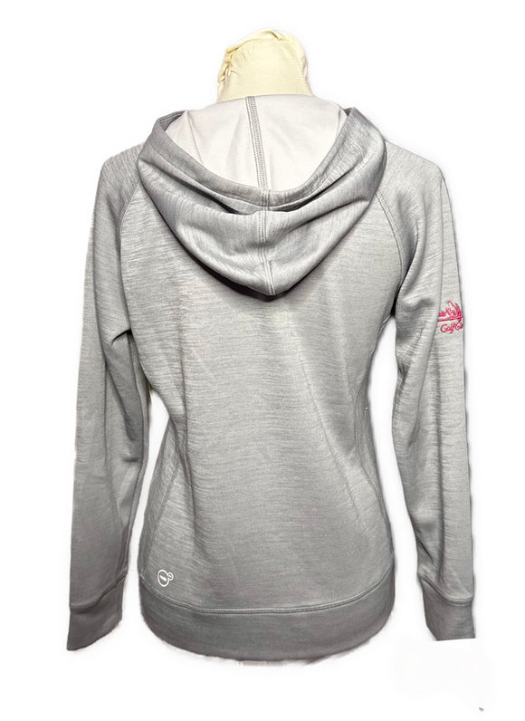 Puma Women's Heathered Gray Hooded Full-zip Jacket w/Logo Size M