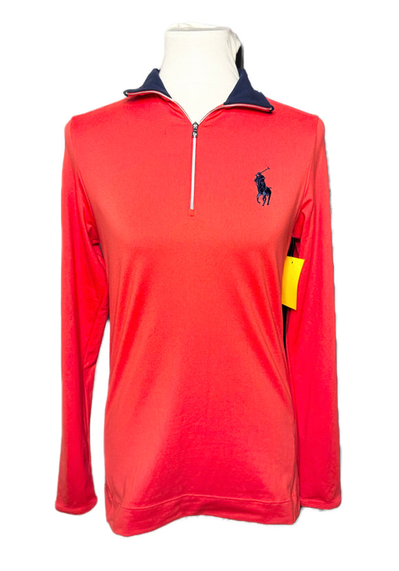 Polo Golf Ralph Lauren Women's Bright Coral Golf Pullover Size M