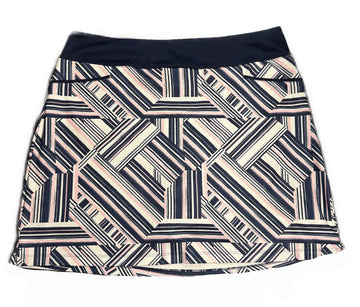Adidas Women's Navy, White & Pink Patterned Golf Skort Size L