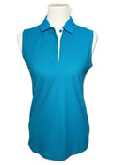 New JDX Women's Teal Textured Sleeveless Top Size S-1