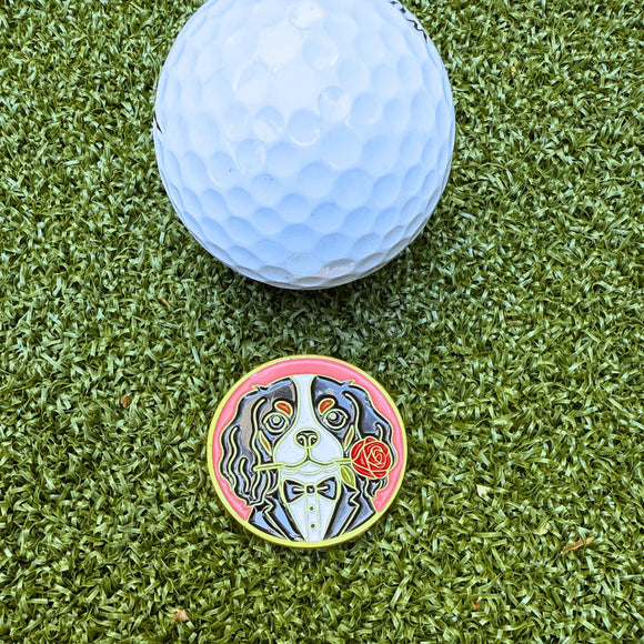 New Birdie Girl Suiter Dog Golf Ball Marker & Hat Clip