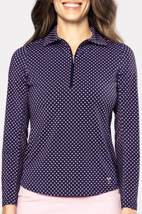 New Golftini Women's Unstaoppable Long Sleeve Cool Girl Polo Size S MSP$118