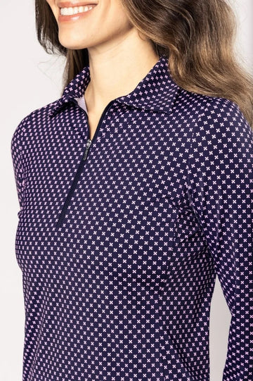 New Golftini Women's Unstaoppable Long Sleeve Cool Girl Polo Size S MSP$118 - 0