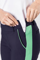 New Golftini Women's Navy/Kelly Green Streytch Ankle Pant Size S MSP$158-2
