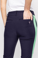 New Golftini Women's Navy/Kelly Green Streytch Ankle Pant Size S MSP$158-3