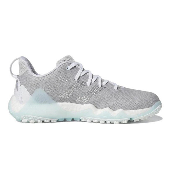 New Adidas CODECHAOS 22 Spikeless Golf Shoes - Gray/Silver/Blue