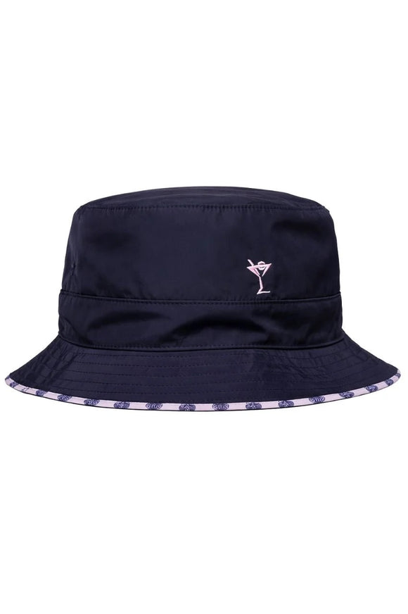 New Golftini Women's Reversible Pretty in Pink/Navy Bucket Hat MSP$60
