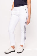 New Golftini Women's White/Navy 2 Stretch Ankle Pant Size M MSP$158-2