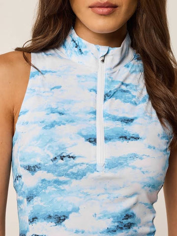 New Greyson Women's Painted Cloud Sleevless Golf Top Size S MSP$118 - 0