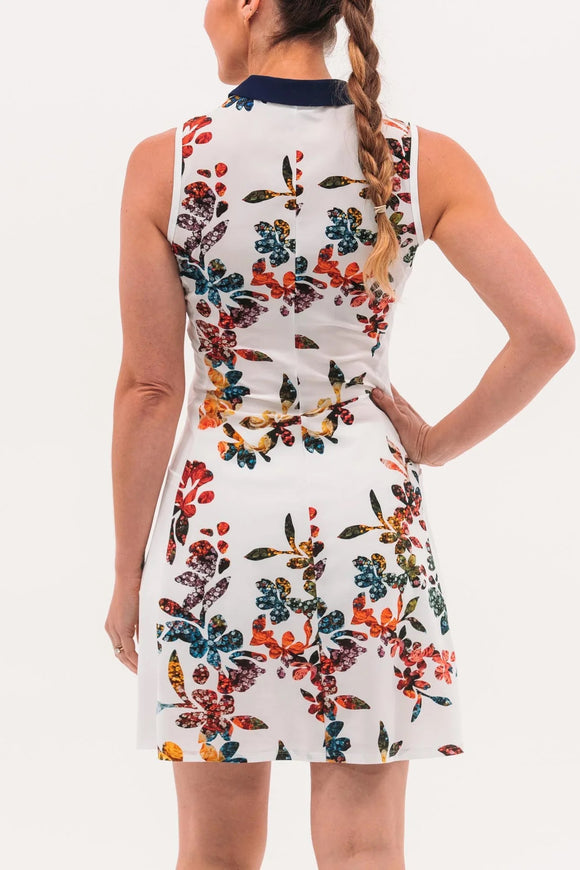 New Foray Golf White Floral Sleeveless Core Dress - Tall MSP$160