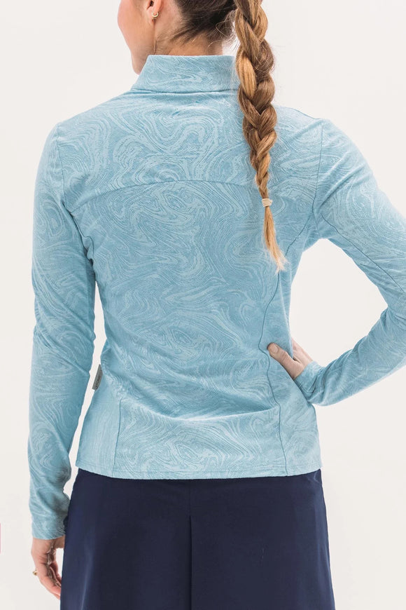 New Foray Golf Textured Full Zip Layering Jacket - Sky Blue MSP$140