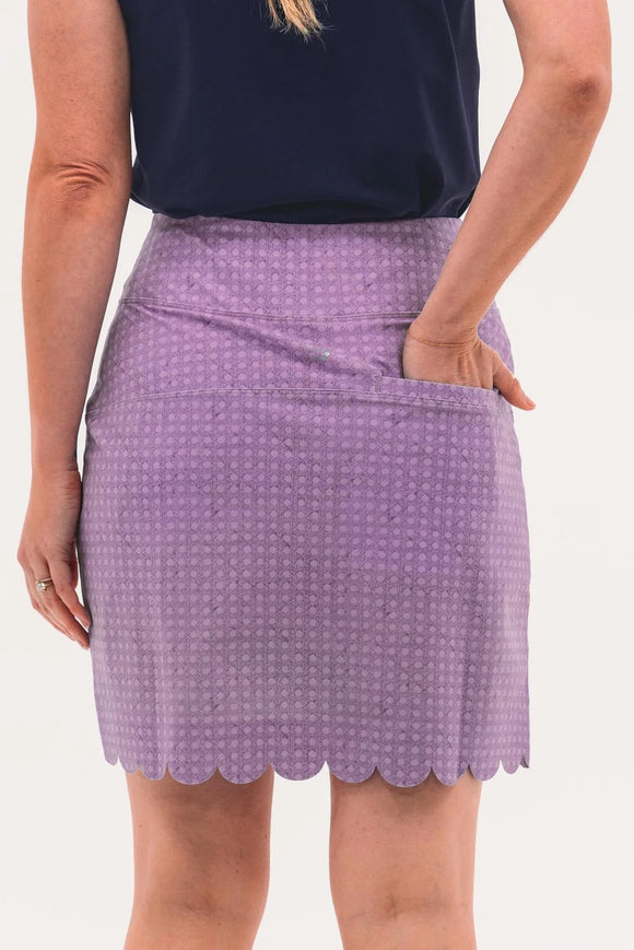 New Foray Golf Purple Scalloped Edge Wrap Skort MSP$160
