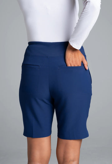 New Ibkul Solid Knit Women's Shorts - Midnight Size 6 MSP $90 - 0