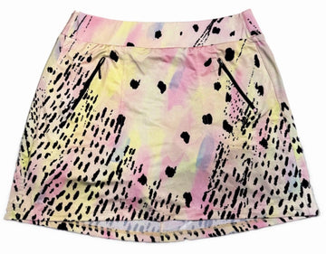 Jamie Sadock Pastel & Black Print Golf Skort Size 2 MSP$115